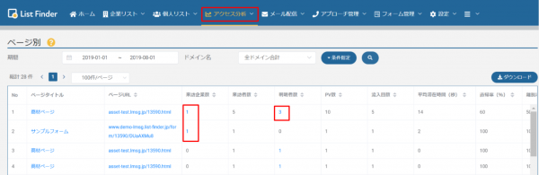 アクセス分析キャプチャ